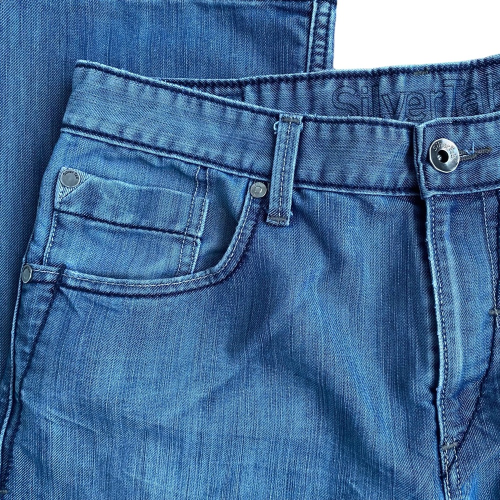Levis SilverTab Bootcut Jeans 32 x 32 Western Lightwash Blue Gray Color Y2K - Picture 7 of 12
